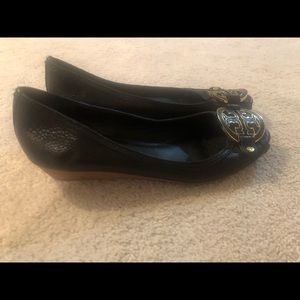 Tory Burch black peep toe